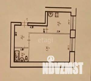 1-к квартира, вторичка, 40м2, 1/9 этаж