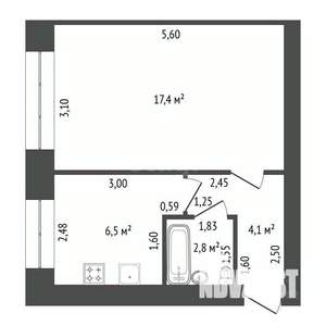 1-к квартира, вторичка, 31м2, 2/5 этаж