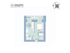 1-к квартира, вторичка, 32м2, 17/20 этаж