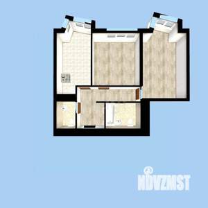 2-к квартира, сданный дом, 56м2, 22/33 этаж