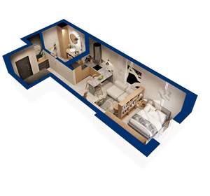 Студия квартира, вторичка, 35м2, 9/25 этаж