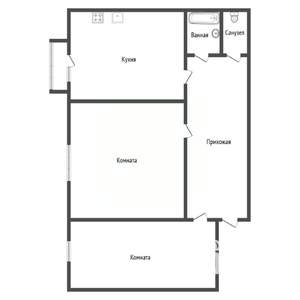 2-к квартира, вторичка, 50м2, 9/9 этаж