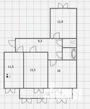 3-к квартира, вторичка, 74м2, 2/9 этаж