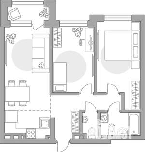 3-к квартира, строящийся дом, 65м2, 3/23 этаж