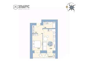 2-к квартира, вторичка, 41м2, 14/20 этаж