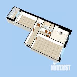 2-к квартира, вторичка, 54м2, 1/9 этаж