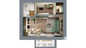 1-к квартира, вторичка, 30м2, 5/5 этаж