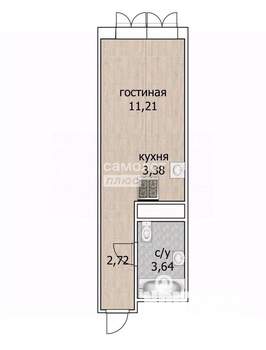 Студия квартира, вторичка, 21м2, 20/25 этаж