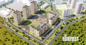 2-к квартира, строящийся дом, 54м2, 23/25 этаж