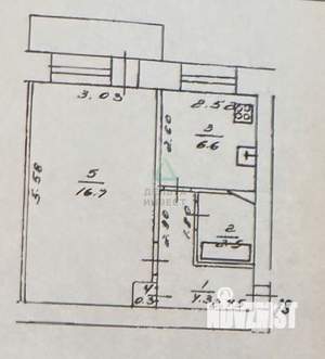 1-к квартира, вторичка, 31м2, 5/5 этаж