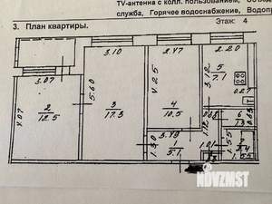 3-к квартира, вторичка, 57м2, 4/9 этаж