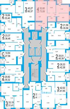 4-к квартира, вторичка, 74м2, 18/25 этаж