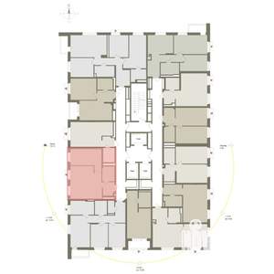 1-к квартира, вторичка, 49м2, 3/25 этаж