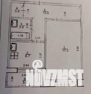 1-к квартира, вторичка, 38м2, 6/9 этаж