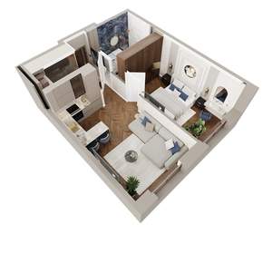 1-к квартира, вторичка, 47м2, 10/18 этаж