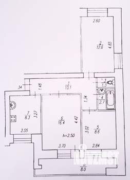 3-к квартира, вторичка, 64м2, 9/10 этаж