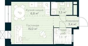 Студия квартира, вторичка, 32м2, 5/30 этаж