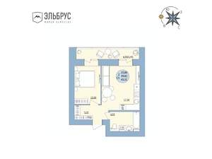 2-к квартира, вторичка, 43м2, 13/20 этаж