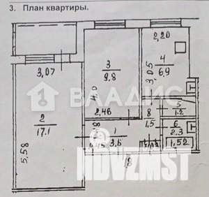 2-к квартира, вторичка, 43м2, 5/10 этаж