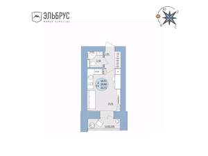 Студия квартира, вторичка, 23м2, 8/20 этаж