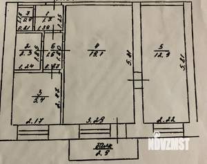 2-к квартира, вторичка, 43м2, 6/9 этаж