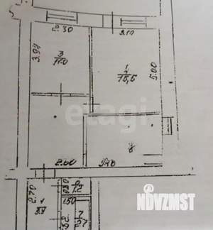 2-к квартира, вторичка, 52м2, 1/10 этаж