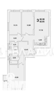 4-к квартира, вторичка, 93м2, 16/27 этаж