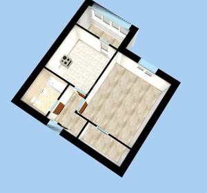 1-к квартира, вторичка, 41м2, 6/9 этаж