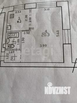 1-к квартира, вторичка, 32м2, 3/5 этаж