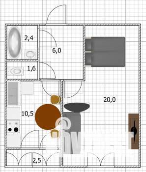 1-к квартира, вторичка, 43м2, 8/16 этаж