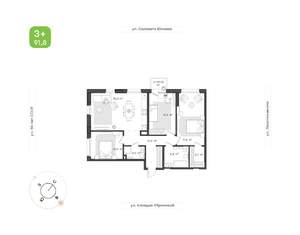 3-к квартира, вторичка, 92м2, 2/18 этаж