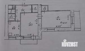 2-к квартира, вторичка, 51м2, 3/9 этаж