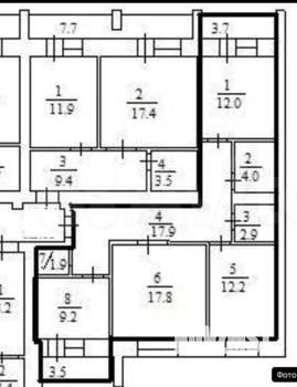 3-к квартира, вторичка, 89м2, 5/18 этаж