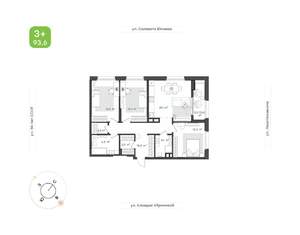 3-к квартира, вторичка, 94м2, 6/18 этаж