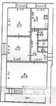 3-к квартира, вторичка, 63м2, 2/9 этаж