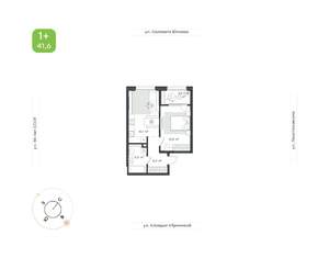 1-к квартира, вторичка, 42м2, 13/24 этаж