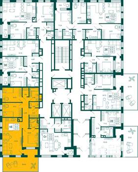 3-к квартира, строящийся дом, 84м2, 2/29 этаж