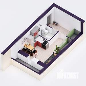 Студия квартира, вторичка, 25м2, 16/20 этаж