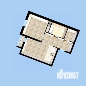 2-к квартира, вторичка, 44м2, 12/25 этаж