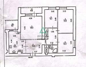 4-к квартира, вторичка, 94м2, 4/12 этаж