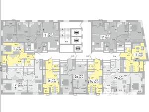 3-к квартира, строящийся дом, 74м2, 3/24 этаж