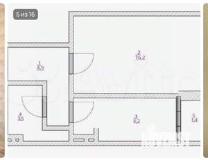 1-к квартира, вторичка, 31м2, 19/25 этаж