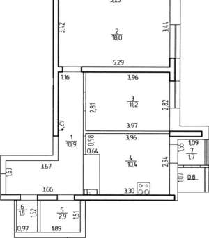 2-к квартира, вторичка, 55м2, 6/25 этаж
