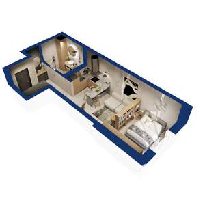 Студия квартира, вторичка, 35м2, 4/25 этаж