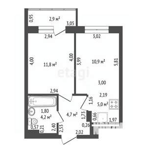 1-к квартира, вторичка, 40м2, 14/23 этаж