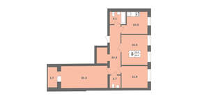 3-к квартира, вторичка, 83м2, 5/9 этаж