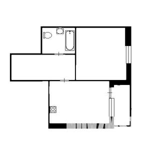 1-к квартира, вторичка, 42м2, 8/10 этаж