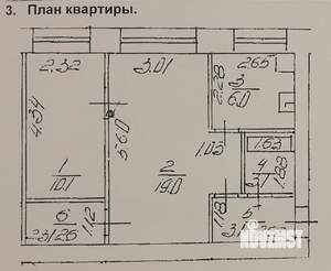 2-к квартира, вторичка, 44м2, 1/5 этаж