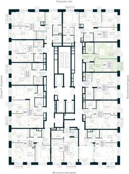 1-к квартира, строящийся дом, 44м2, 7/30 этаж