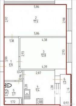 2-к квартира, вторичка, 49м2, 8/14 этаж